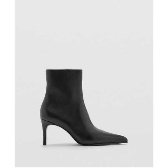 MNG BY MANGO GOAT SKIN LEATHER POINTED ANKLE BOOTS EU 40 NEW - Picture 2 of 7
